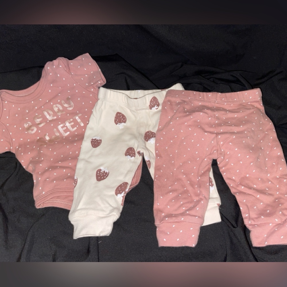 Pink and White Baby Outfit Set